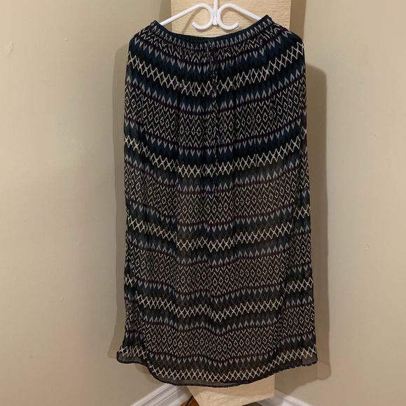 Sheer, Maxi Skirt w/ African Prints - Picture 2 of 4